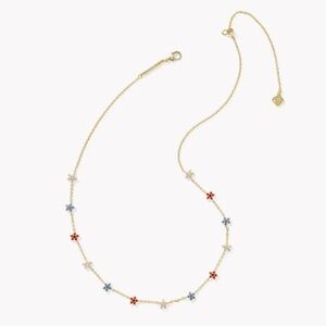 NWT-Kendra Scott Sierra Star Gold Crystal Strand Necklace